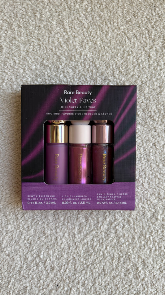 RARE BEAUTY BY SELENA GOMEZViolet Faves Mini Cheek and Lip Trio Makeup Gift Set